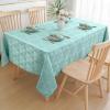 imageSmiry Rectangle Thanksgiving Tablecloth 60x84 Inch Fall Waterproof Damask Table Cloth Autumn Leaves Fabric Jacquard Table Covers for Harvest Parties and Holiday Dinner GoldTurquoise