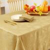 imageSmiry Rectangle Thanksgiving Tablecloth 60x84 Inch Fall Waterproof Damask Table Cloth Autumn Leaves Fabric Jacquard Table Covers for Harvest Parties and Holiday Dinner RustGold
