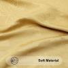 imageSmiry Rectangle Thanksgiving Tablecloth 60x84 Inch Fall Waterproof Damask Table Cloth Autumn Leaves Fabric Jacquard Table Covers for Harvest Parties and Holiday Dinner RustGold