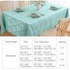 imageSmiry Rectangle Thanksgiving Tablecloth 60x84 Inch Fall Waterproof Damask Table Cloth Autumn Leaves Fabric Jacquard Table Covers for Harvest Parties and Holiday Dinner GoldTurquoise