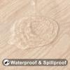 imageSmiry Round Picnic Tablecloth Waterproof Elastic Fitted Table Covers for 36quot  44quot Tables Wipeable Flannel Backed Vinyl Tablecloths for Camping Indoor Outdoor Beige