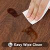 imageSmiry Round Picnic Tablecloth Waterproof Elastic Fitted Table Covers for 36quot  44quot Tables Wipeable Flannel Backed Vinyl Tablecloths for Camping Indoor Outdoor Brown
