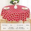 imageSmiry Round Plastic Table Cloth Waterproof Vinyl Tablecloth with Flannel Backing for Round Tables Wipeable Spillproof Tablecloths for Dining Camping Indoor and Outdoor 60quot Round BlackRed