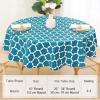 imageSmiry Round Plastic Table Cloth Waterproof Vinyl Tablecloth with Flannel Backing for Round Tables Wipeable Spillproof Tablecloths for Dining Camping Indoor and Outdoor 60quot Round BlackTeal