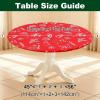 imageSmiry Round Spandex Tablecloth Elastic Fitted Washable Tablecloths for 36quot44quot Tables Waterpoof Stretch Picnic Table Cover for Dining Indoor and Outdoor BlueBurgundy