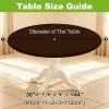 imageSmiry Round Spandex Tablecloth Elastic Fitted Washable Tablecloths for 36quot44quot Tables Waterpoof Stretch Picnic Table Cover for Dining Indoor and Outdoor BlueCoffee