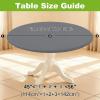 imageSmiry Round Spandex Tablecloth Elastic Fitted Washable Tablecloths for 36quot44quot Tables Waterpoof Stretch Picnic Table Cover for Dining Indoor and Outdoor BlueGrey