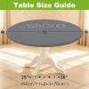imageSmiry Round Spandex Tablecloth Elastic Fitted Washable Tablecloths for 36quot44quot Tables Waterpoof Stretch Picnic Table Cover for Dining Indoor and Outdoor BlueGrey
