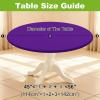 imageSmiry Round Spandex Tablecloth Elastic Fitted Washable Tablecloths for 36quot44quot Tables Waterpoof Stretch Picnic Table Cover for Dining Indoor and Outdoor BluePurple
