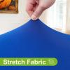 imageSmiry Round Spandex Tablecloth Elastic Fitted Washable Tablecloths for 36quot44quot Tables Waterpoof Stretch Picnic Table Cover for Dining Indoor and Outdoor BlueBlue