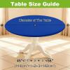 imageSmiry Round Spandex Tablecloth Elastic Fitted Washable Tablecloths for 36quot44quot Tables Waterpoof Stretch Picnic Table Cover for Dining Indoor and Outdoor BlueBlue