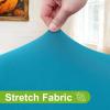 imageSmiry Round Spandex Tablecloth Elastic Fitted Washable Tablecloths for 36quot44quot Tables Waterpoof Stretch Picnic Table Cover for Dining Indoor and Outdoor BlueTurquoise