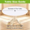 imageSmiry Round Spandex Tablecloth Elastic Fitted Washable Tablecloths for 36quot44quot Tables Waterpoof Stretch Picnic Table Cover for Dining Indoor and Outdoor BlueWhite