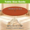 imageSmiry Round Spandex Tablecloth Elastic Fitted Washable Tablecloths for 36quot44quot Tables Waterpoof Stretch Picnic Table Cover for Dining Indoor and Outdoor BlueRust
