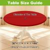 imageSmiry Round Spandex Tablecloth Elastic Fitted Washable Tablecloths for 36quot44quot Tables Waterpoof Stretch Picnic Table Cover for Dining Indoor and Outdoor BlueRed