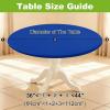 imageSmiry Round Spandex Tablecloth Elastic Fitted Washable Tablecloths for 36quot44quot Tables Waterpoof Stretch Picnic Table Cover for Dining Indoor and Outdoor BlueBlue