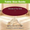 imageSmiry Round Spandex Tablecloth Elastic Fitted Washable Tablecloths for 36quot44quot Tables Waterpoof Stretch Picnic Table Cover for Dining Indoor and Outdoor BlueWine Red