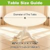 imageSmiry Round Spandex Tablecloth Elastic Fitted Washable Tablecloths for 36quot44quot Tables Waterpoof Stretch Picnic Table Cover for Dining Indoor and Outdoor BlueBeige