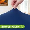 imageSmiry Round Spandex Tablecloth Elastic Fitted Washable Tablecloths for 36quot44quot Tables Waterpoof Stretch Picnic Table Cover for Dining Indoor and Outdoor BlueNavy