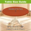 imageSmiry Round Spandex Tablecloth Elastic Fitted Washable Tablecloths for 36quot44quot Tables Waterpoof Stretch Picnic Table Cover for Dining Indoor and Outdoor BlueRust