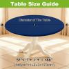 imageSmiry Round Spandex Tablecloth Elastic Fitted Washable Tablecloths for 36quot44quot Tables Waterpoof Stretch Picnic Table Cover for Dining Indoor and Outdoor BlueNavy
