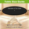 imageSmiry Round Spandex Tablecloth Elastic Fitted Washable Tablecloths for 36quot44quot Tables Waterpoof Stretch Picnic Table Cover for Dining Indoor and Outdoor BlueBlack