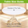 imageSmiry Round Spandex Tablecloth Elastic Fitted Washable Tablecloths for 36quot44quot Tables Waterpoof Stretch Picnic Table Cover for Dining Indoor and Outdoor BlueWhite