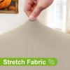 imageSmiry Round Spandex Tablecloth Elastic Fitted Washable Tablecloths for 36quot44quot Tables Waterpoof Stretch Picnic Table Cover for Dining Indoor and Outdoor BlueTaupe