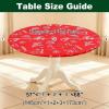 imageSmiry Round Spandex Tablecloth Elastic Fitted Washable Tablecloths for 36quot44quot Tables Waterpoof Stretch Picnic Table Cover for Dining Indoor and Outdoor BlueBurgundy