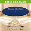 imageSmiry Round Spandex Tablecloth Elastic Fitted Washable Tablecloths for 36quot44quot Tables Waterpoof Stretch Picnic Table Cover for Dining Indoor and Outdoor BlueNavy