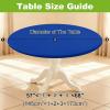 imageSmiry Round Spandex Tablecloth Elastic Fitted Washable Tablecloths for 36quot44quot Tables Waterpoof Stretch Picnic Table Cover for Dining Indoor and Outdoor BlueBlue