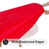 imageSmiry Round Table Cloth Cover Elastic Fitted Flannel Backed Vinyl Tablecloths for 36quot44quot Round Tables Waterproof Wipeable Table Covers for Indoor Outdoor Picnic and Camping Red