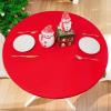 imageSmiry Round Table Cloth Cover Elastic Fitted Flannel Backed Vinyl Tablecloths for 36quot44quot Round Tables Waterproof Wipeable Table Covers for Indoor Outdoor Picnic and Camping Red