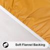 imageSmiry Round Table Cloth Cover Elastic Fitted Flannel Backed Vinyl Tablecloths for 36quot44quot Round Tables Waterproof Wipeable Table Covers for Indoor Outdoor Picnic and Camping Mustard Yellow