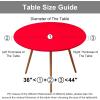 imageSmiry Round Table Cloth Cover Elastic Fitted Flannel Backed Vinyl Tablecloths for 36quot44quot Round Tables Waterproof Wipeable Table Covers for Indoor Outdoor Picnic and Camping Red