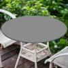 imageSmiry Round Table Cloth Cover Elastic Fitted Flannel Backed Vinyl Tablecloths for 36quot44quot Round Tables Waterproof Wipeable Table Covers for Indoor Outdoor Picnic and Camping Grey