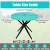 imageSmiry Round Table Cloth Cover Elastic Fitted Flannel Backed Vinyl Tablecloths for 36quot44quot Round Tables Waterproof Wipeable Table Covers for Indoor Outdoor Picnic and Camping Teal