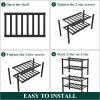 imageSmiry Bamboo Shoe Rack for Closet 5 Tier Wooden Stackable Shoe Organizer Free Standing Shoes Storage Shelf for Entryway Front Door Entrance BrownBlack