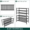 imageSmiry Bamboo Shoe Rack for Closet 5 Tier Wooden Stackable Shoe Organizer Free Standing Shoes Storage Shelf for Entryway Front Door Entrance BrownBlack