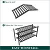 imageSmiry Bamboo Shoe Rack for Closet 5 Tier Wooden Stackable Shoe Organizer Free Standing Shoes Storage Shelf for Entryway Front Door Entrance BrownBlack