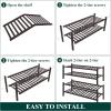 imageSmiry Bamboo Shoe Rack for Closet 5 Tier Wooden Stackable Shoe Organizer Free Standing Shoes Storage Shelf for Entryway Front Door Entrance BrownBrown
