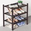 imageSmiry Bamboo Shoe Rack for Closet 5 Tier Wooden Stackable Shoe Organizer Free Standing Shoes Storage Shelf for Entryway Front Door Entrance BrownBrown