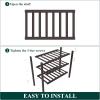 imageSmiry Bamboo Shoe Rack for Closet 5 Tier Wooden Stackable Shoe Organizer Free Standing Shoes Storage Shelf for Entryway Front Door Entrance BrownBrown