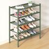 imageSmiry Bamboo Shoe Rack for Closet 5 Tier Wooden Stackable Shoe Organizer Free Standing Shoes Storage Shelf for Entryway Front Door Entrance BrownGreen