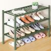 imageSmiry Bamboo Shoe Rack for Closet 5 Tier Wooden Stackable Shoe Organizer Free Standing Shoes Storage Shelf for Entryway Front Door Entrance BrownGreen