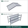 imageSmiry Bamboo Shoe Rack for Closet 5 Tier Wooden Stackable Shoe Organizer Free Standing Shoes Storage Shelf for Entryway Front Door Entrance BrownGrey