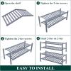 imageSmiry Bamboo Shoe Rack for Closet 5 Tier Wooden Stackable Shoe Organizer Free Standing Shoes Storage Shelf for Entryway Front Door Entrance BrownGrey