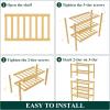 imageSmiry Bamboo Shoe Rack for Closet 5 Tier Wooden Stackable Shoe Organizer Free Standing Shoes Storage Shelf for Entryway Front Door Entrance BrownNatural