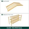 imageSmiry Bamboo Shoe Rack for Closet 5 Tier Wooden Stackable Shoe Organizer Free Standing Shoes Storage Shelf for Entryway Front Door Entrance BrownNatural