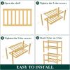 imageSmiry Bamboo Shoe Rack for Closet 5 Tier Wooden Stackable Shoe Organizer Free Standing Shoes Storage Shelf for Entryway Front Door Entrance BrownNatural